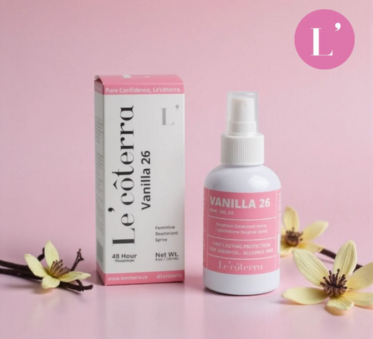 Spray Íntimo Femenino Le'côterra Vanilla 26 | Frescura y Confianza Hasta por 48 Horas